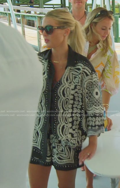 Madison’s black paisley print set on Southern Charm