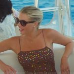 Madison’s brown jewel embellished swimsuit on Southern Charm