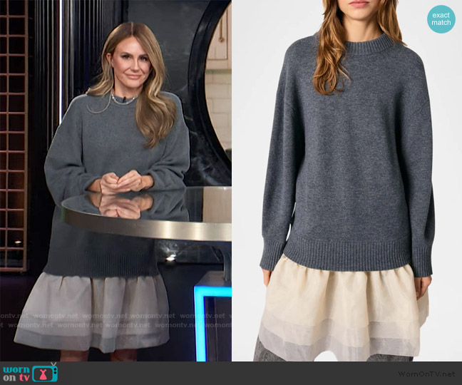 Maje Roganza Two-in-One Mini Dress worn by Keltie Knight on E! News