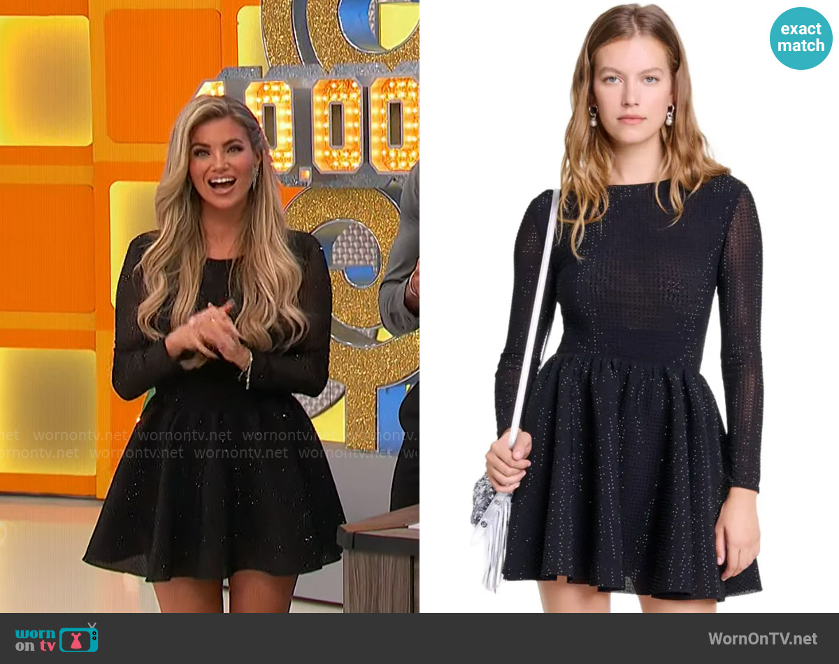 Maje Royalstrassi Rhinestone Dress worn by Amber Lancaster on The Price is Right