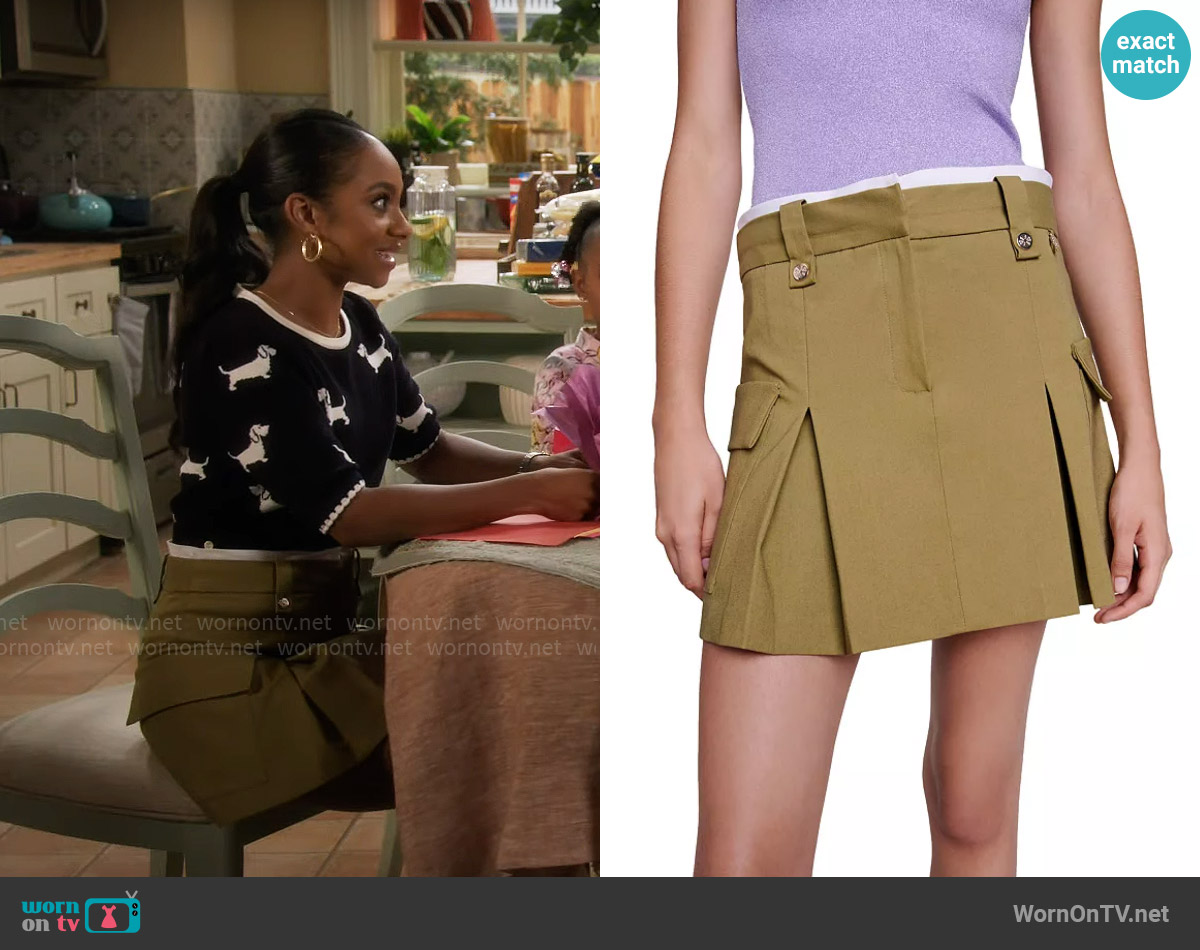 Maje Jinima Skirt worn by Nina (Tetona Jackson) on Poppas House