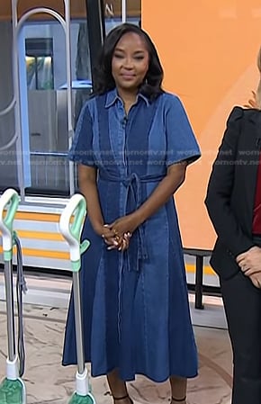Makho’s patchwork denim dress on Today