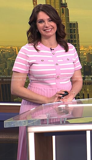 Maria’s pink stripe dress on Today
