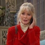 Marlena’s red draped wool jacket on Days of our Lives
