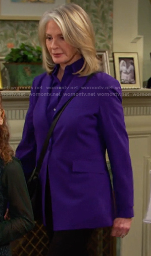 Marlena’s purple shirt and blazer on Days of our Lives
