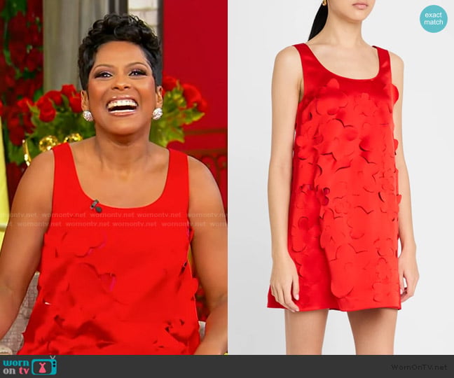 Marni Floral-Cutout Sleeveless Mini Dress worn by Tamron Hall on Tamron Hall Show