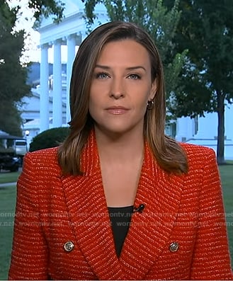 Mary’s red tweed blazer on Good Morning America