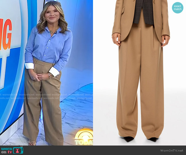 Michael Kors Pleated Wide Leg Pants worn by Jenna Bush Hager on Today