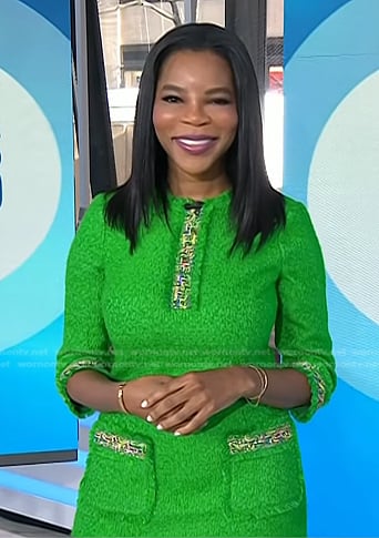 Dr. Michelle Henry’s green embellished dress on Today