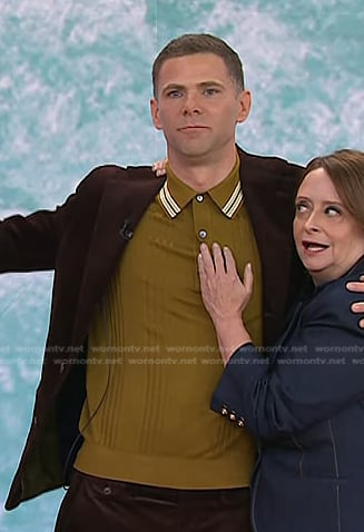 Mikey Day’s yellow polo shirt on Today