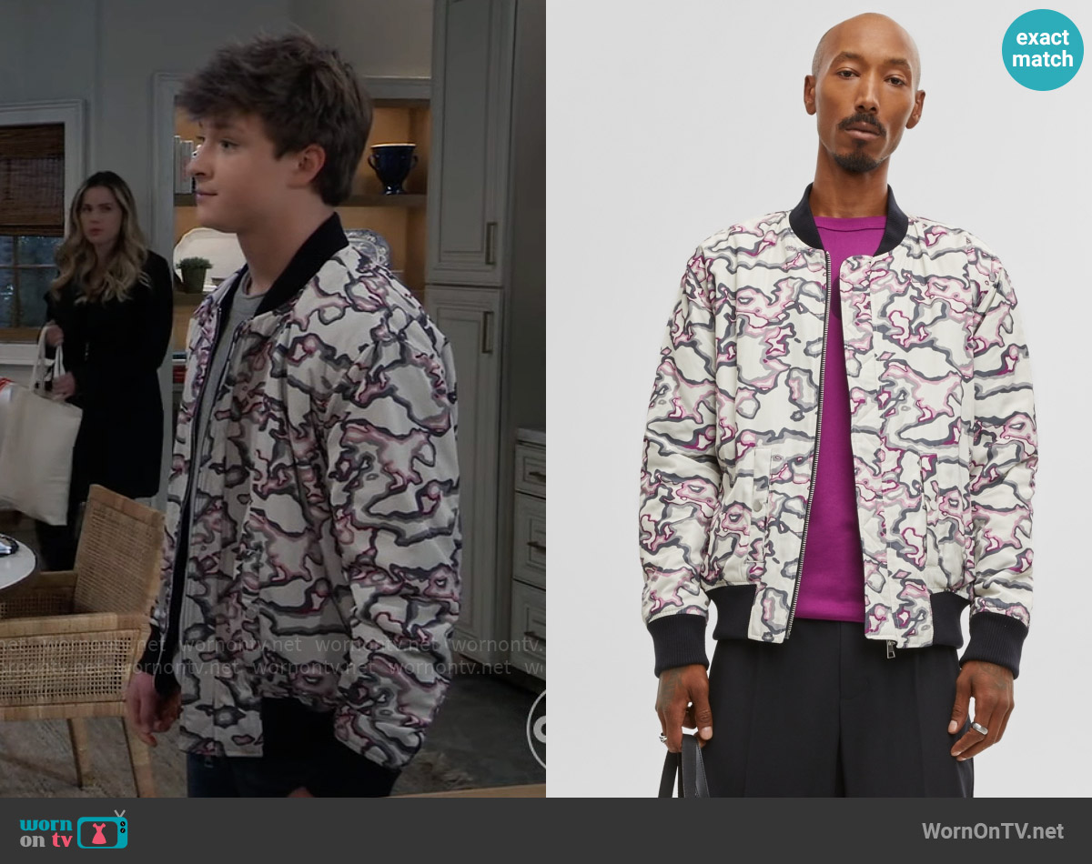 Mode of One Reversible Bomber Jacket worn by Danny Morgan (Asher Antonyzyn) on General Hospital