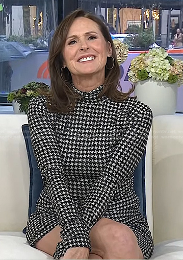 Molly Shannon’s houndstooth mini dress on Today