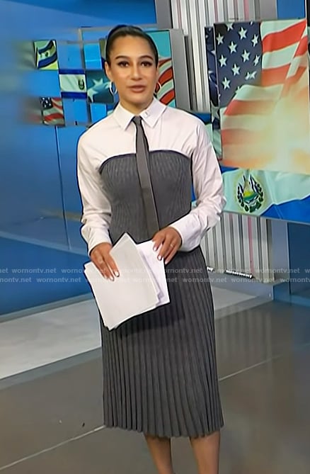 Morgan’s layered ribbed dress on NBC News Daily