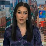 Morgan’s purple chain print blouse on NBC News Daily