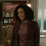 Naomi’s paisley print dress on Beyond the Gates