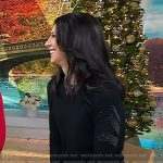 Natalie’s black embellished sleeve sweater on Today