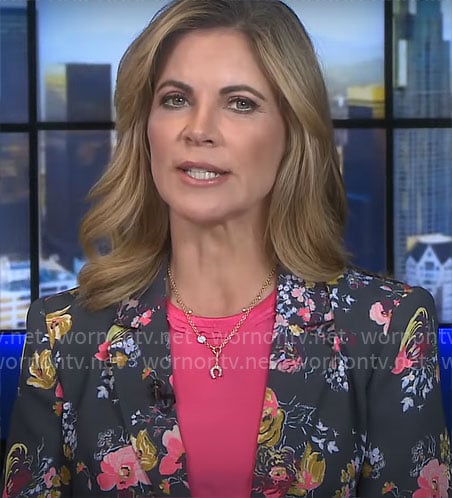 Natalie Morales’ floral blazer on CBS Mornings