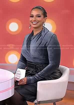 Nessa Diab’s grey velvet top on Today