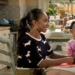 Nina’s dog knit top and pleated skirt on Poppas House