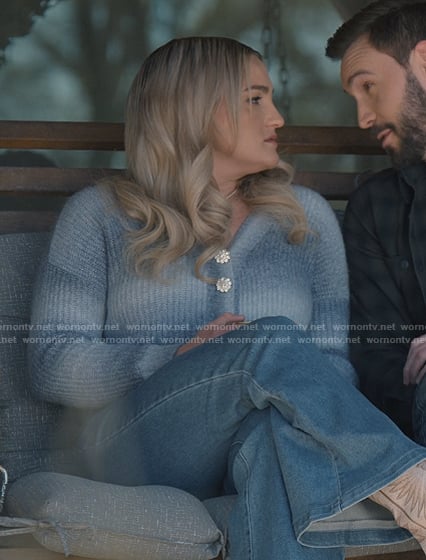 Noreen’s blue ombre knit sweater on Sweet Magnolias