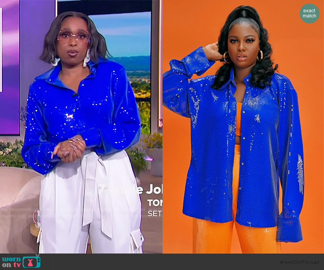 Olarsgrace Sirian Sequin Shirt worn by Jennifer Hudson on The Jennifer Hudson Show