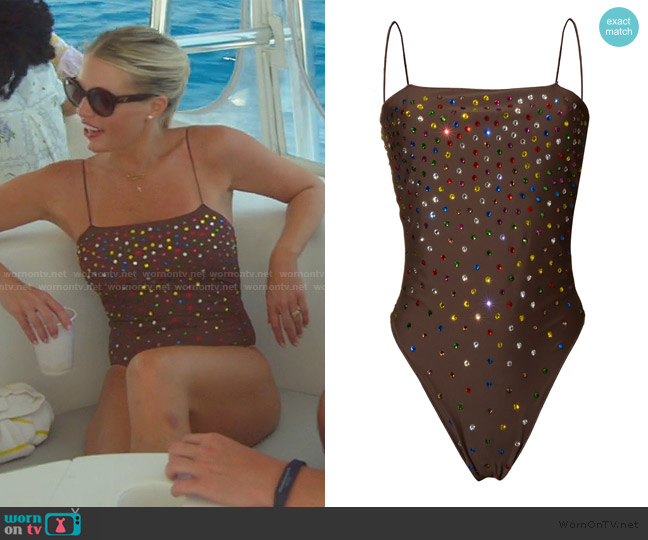 Oseree SS23 Gem Maillot worn by Madison LeCroy on Southern Charm