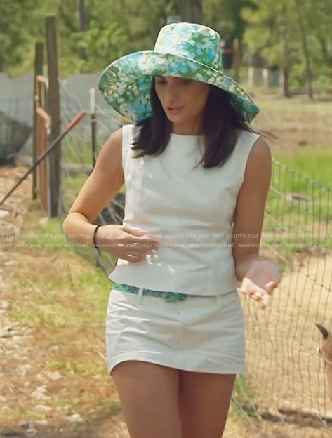 Paige’s white top and mini skirt on Southern Charm