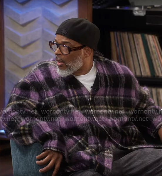 Poppa’s purple plaid cardigan on Poppas House