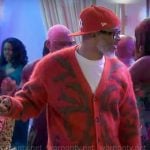 Poppa’s red printed v-neck cardigan on Poppas House