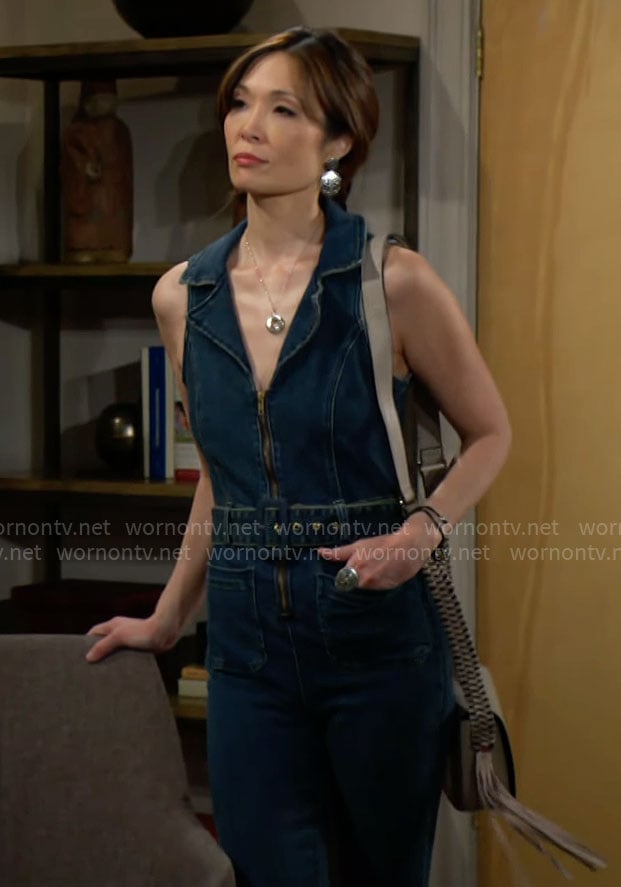 Poppy’s denim jumpsuit on The Bold and the Beautiful
