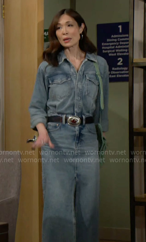 Poppy’s denim shirtdress on The Bold and the Beautiful