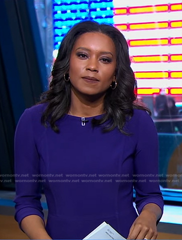 Rahcel’s purple seamed dress on Good Morning America