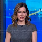 Rebecca’s grey plaid sheath dress on Good Morning America