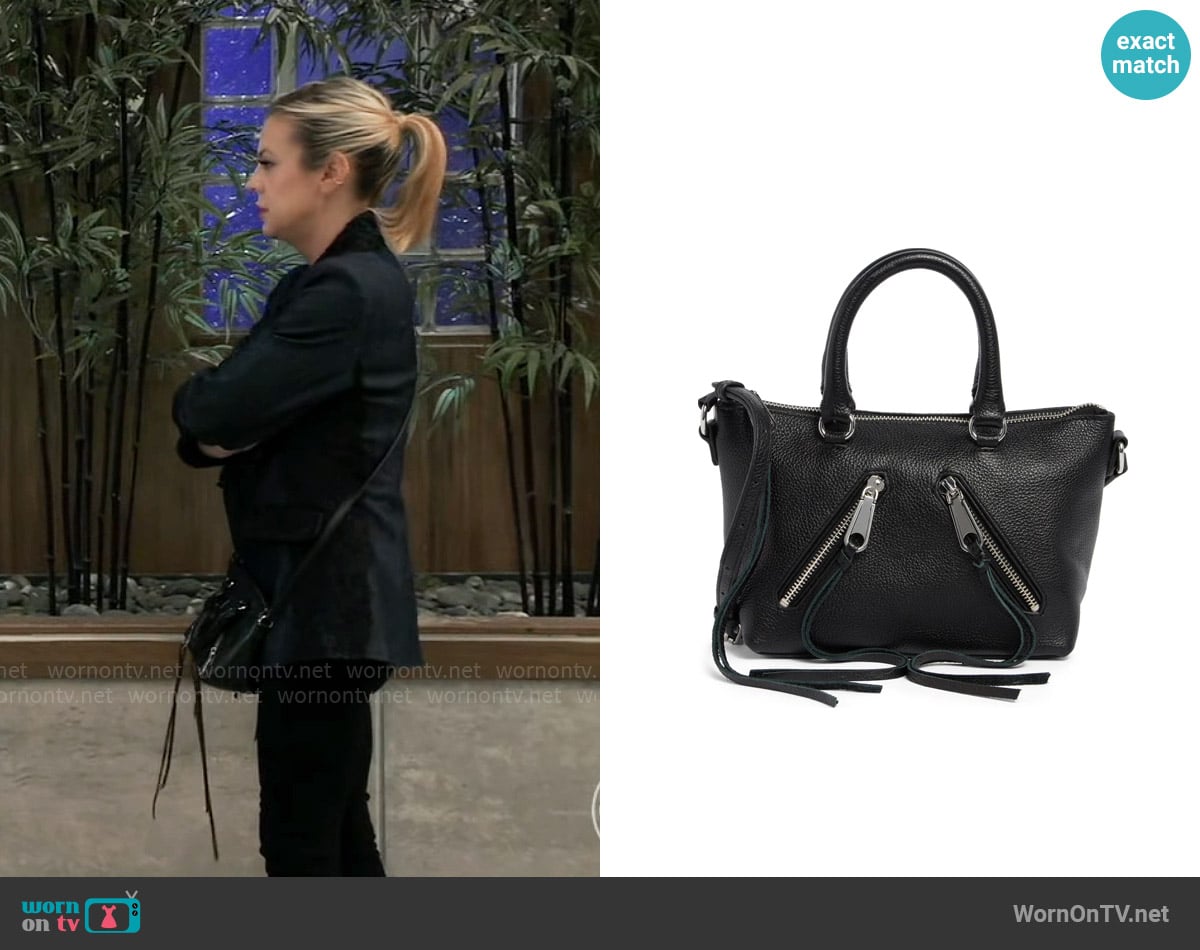 Rebecca Minkoff Micro Moto Leather Satchel worn by Maxie Jones (Kirsten Storms) on General Hospital