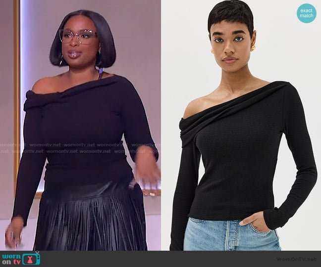 Reformation Elio Knit Top worn by Jennifer Hudson on The Jennifer Hudson Show