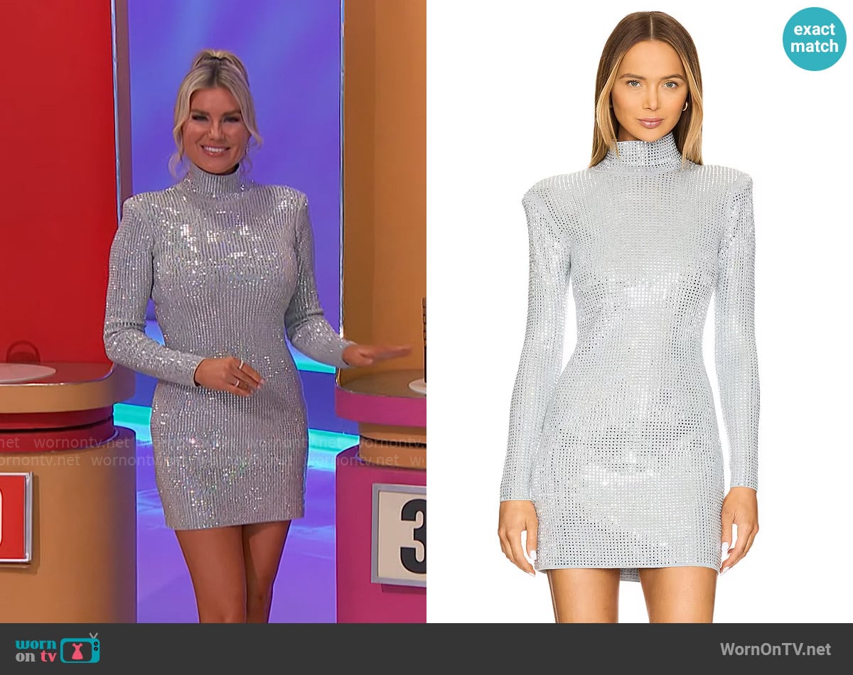 Retrofete Aisling Embellished Dress worn by Rachel Reynolds on The Price is Right