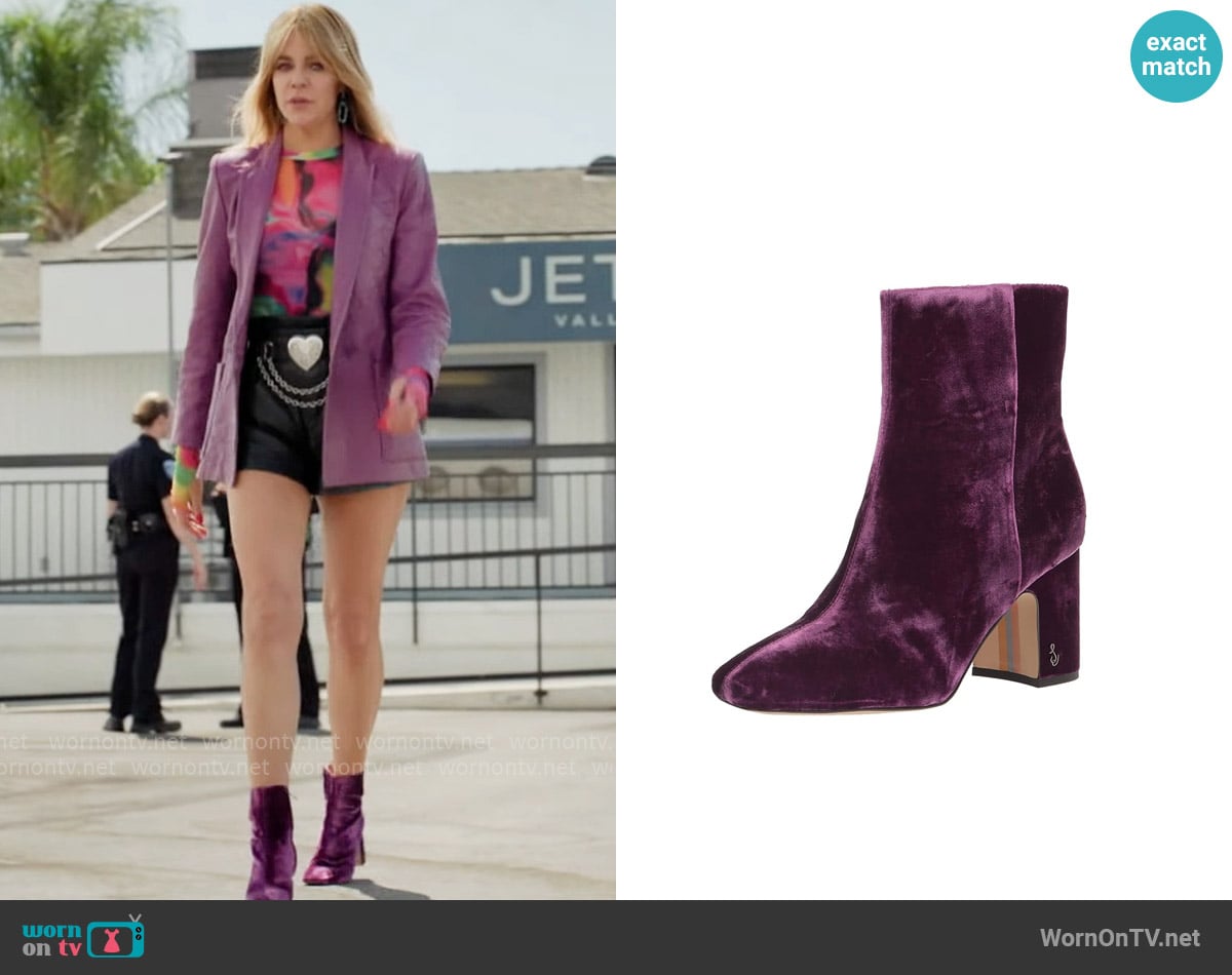 Sam Edelman Fawn Boot in Deep Orchid worn by Morgan Gillory (Kaitlin Olson) on High Potential