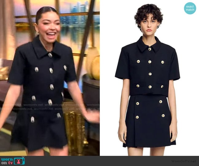 Sandro Short Sleeve Jacket worn by Sarah Hyland on The View