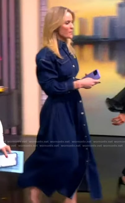 Sara’s denim button front dress on The View