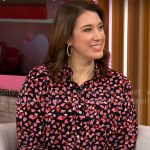 Sarah Gelman’s heart print blouse on CBS Mornings