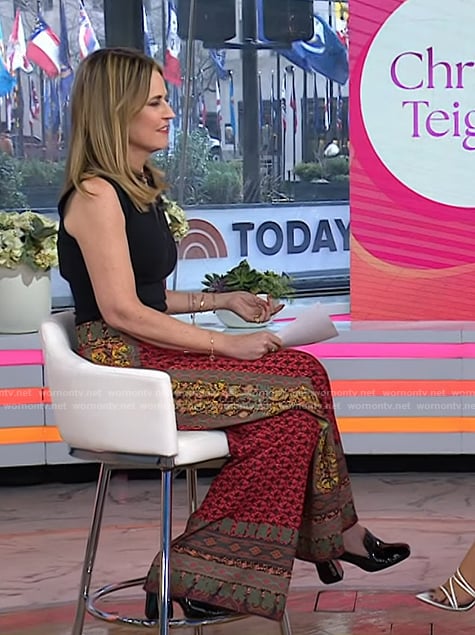 Savannah’s black heeled loafers on Today