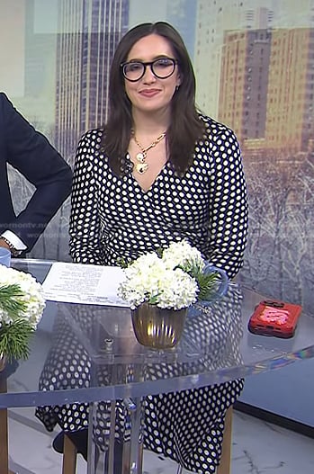 Savannah’s polka dot wrap dress on Today