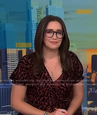 Savannah’s brown animal print dress on NBC News