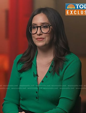 Savannah’s green ribbed polo on Today