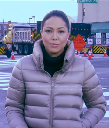 Stephanie’s grey puffer jacket on Good Morning America