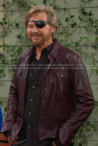 Steve’s burgundy leather jacket on Days of our Lives