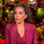 Sunny’s burgundy double breasted suit on The View