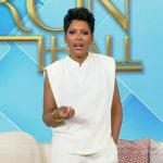 Tamron’s white top on Tamron Hall Show