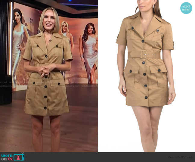 Toccin Coleen Button Front Shirtdress worn by Keltie Knight on E! News
