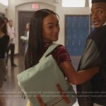 Tori’s green backpack on All American